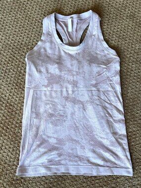 Athleta Momentum Seamless Tank Top Pink Camo S Small Ladies Women's EUC
